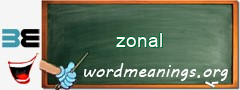 WordMeaning blackboard for zonal